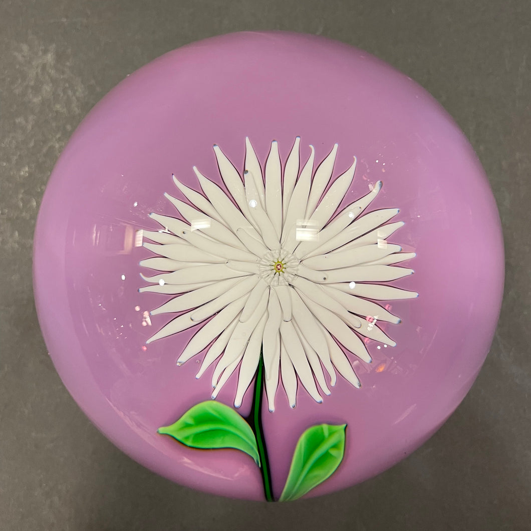 ペーパーウェイト 花（白）